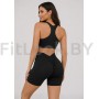 Чёрные спортивные шорты со сборочкой Shape UP Black