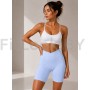 Голубые спортивные шорты со сборочкой ShapeUP Blue