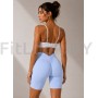 Голубые спортивные шорты со сборочкой ShapeUP Blue