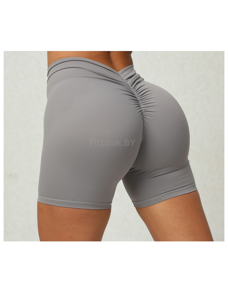 Серые спортивные шорты со сборочкой ShapeUp Grey