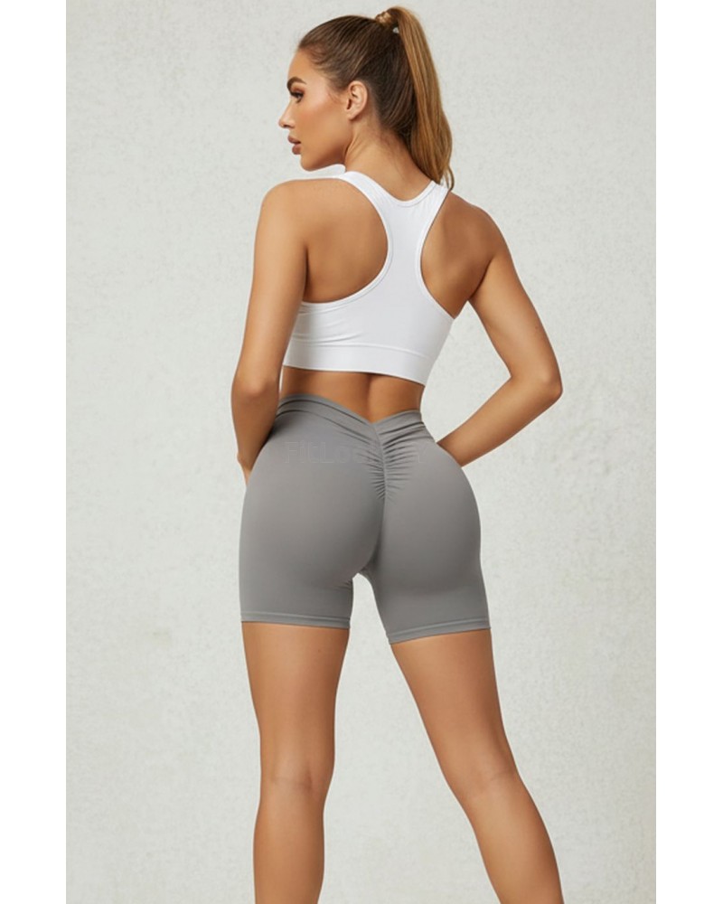 Серые спортивные шорты со сборочкой ShapeUp Grey