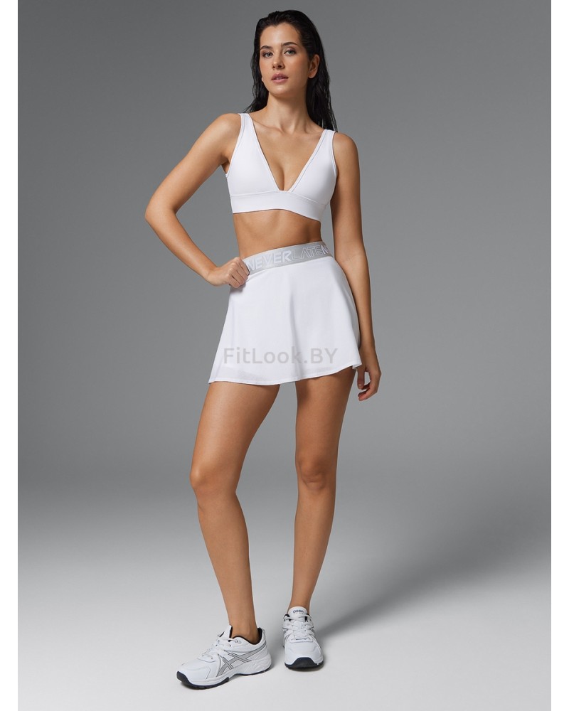 Спортивный топ-бра белый с лёгкой поддержкой