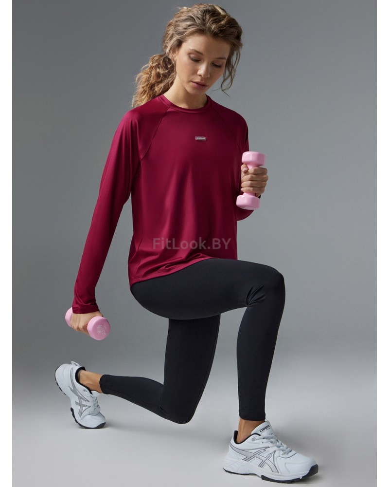 Бордовый рашгард Neverlate свободного кроя