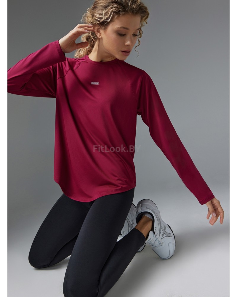 Бордовый рашгард Neverlate свободного кроя