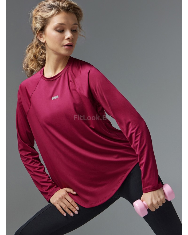 Бордовый рашгард Neverlate свободного кроя