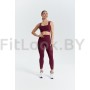 Бордовые лосины со сборочкой на ногах  Fira Ruby 