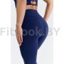 Синие леггинсы со сборочкой на ногах  Fira Blue