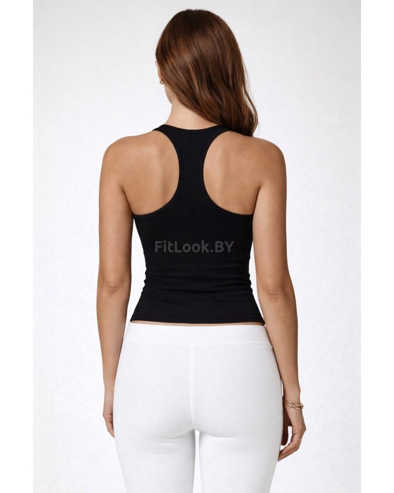 Чёрная спортивная майка с чашками TankTop Black