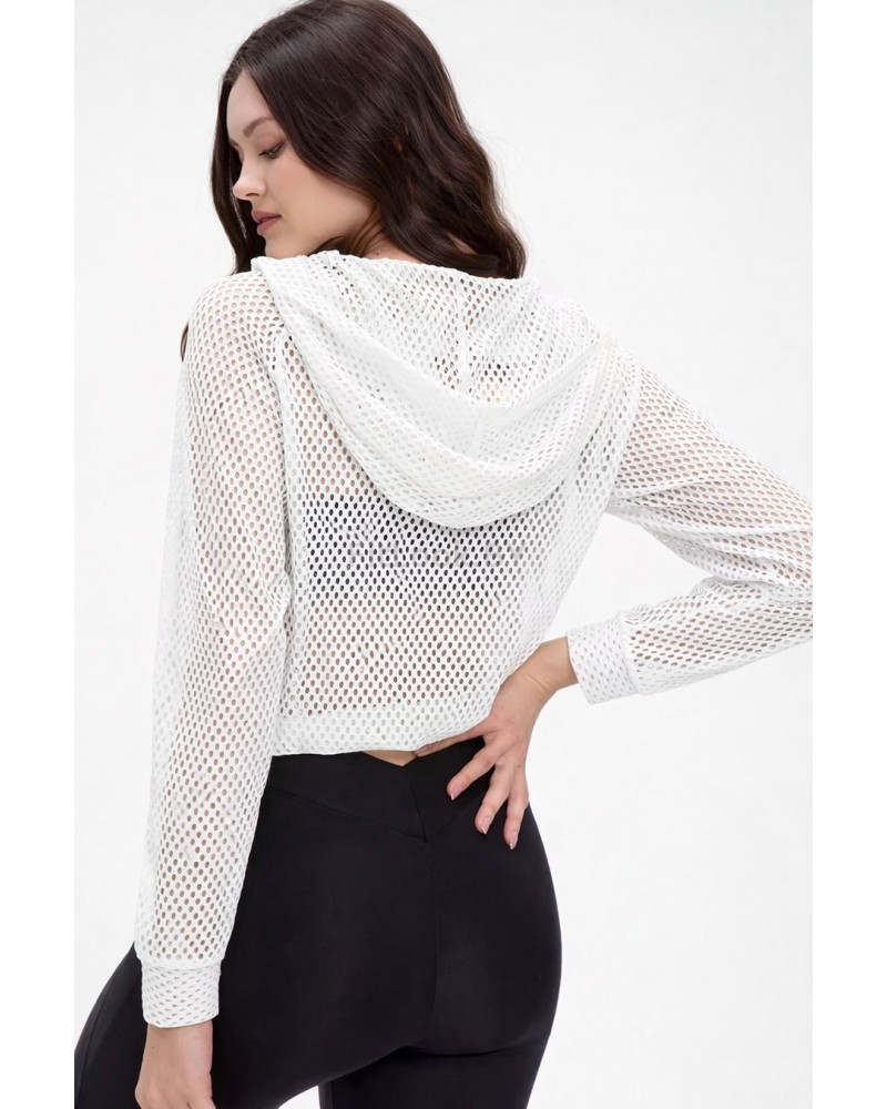 Бомбер из перфорированной сетки Perfo White