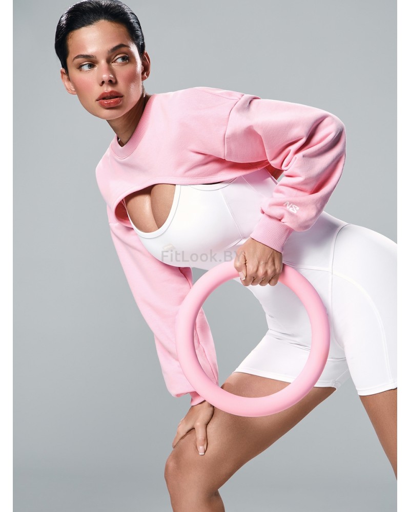 Свитшот NEVERLATE ультра кроп с удлиненной спиной и спущенной линией плеча 