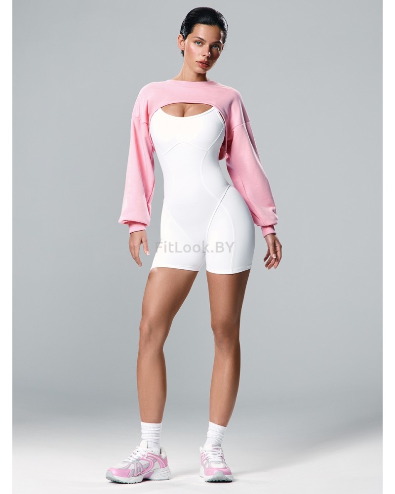 Свитшот NEVERLATE ультра кроп с удлиненной спиной и спущенной линией плеча 