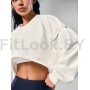Укороченный свитшот объёмного кроя Crop Milky