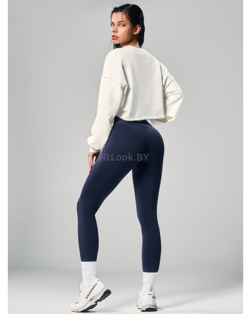 Укороченный свитшот объёмного кроя Crop Milky