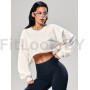 Укороченный свитшот объёмного кроя Crop Milky