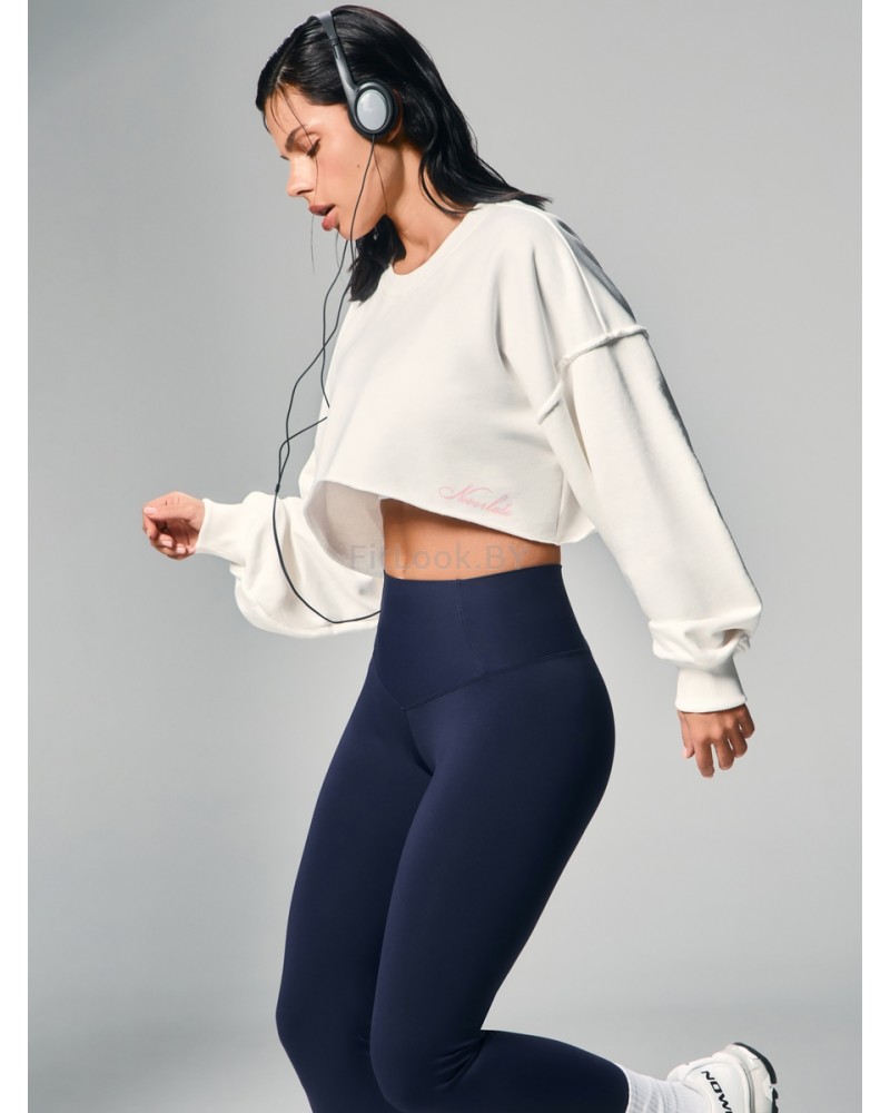 Укороченный свитшот объёмного кроя Crop Milky