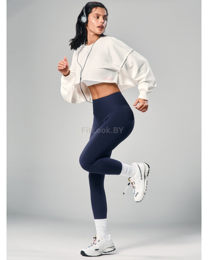 Укороченный свитшот объёмного кроя Crop Milky