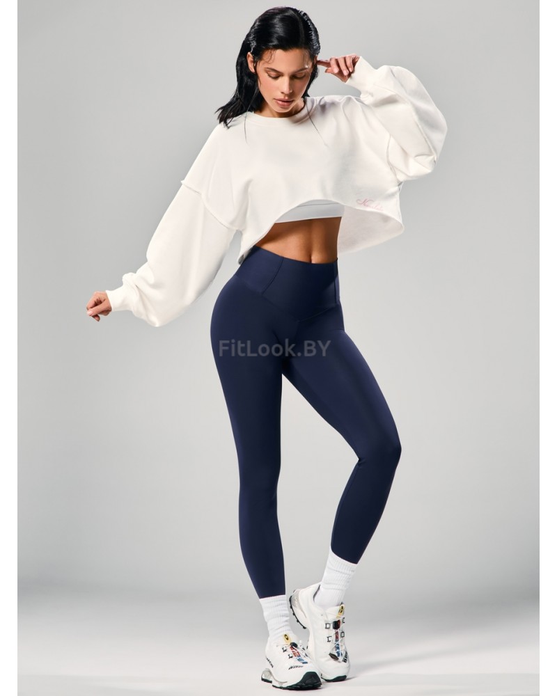 Укороченный свитшот объёмного кроя Crop Milky