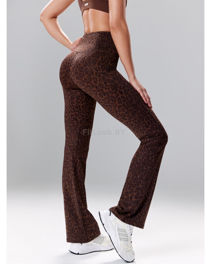 Брюки-клёш Flared Classic Brown Leo