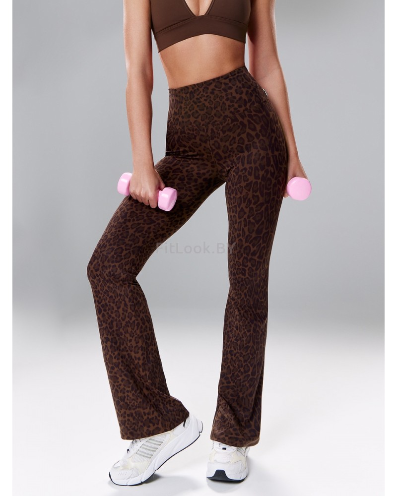 Брюки-клёш Flared Classic Brown Leo