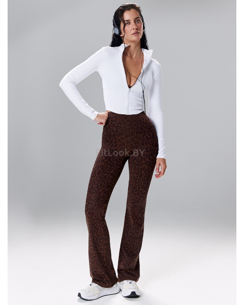 Брюки-клёш Flared Classic Brown Leo