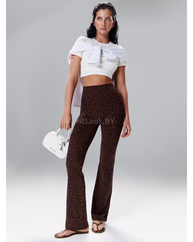 Брюки-клёш Flared Classic Brown Leo