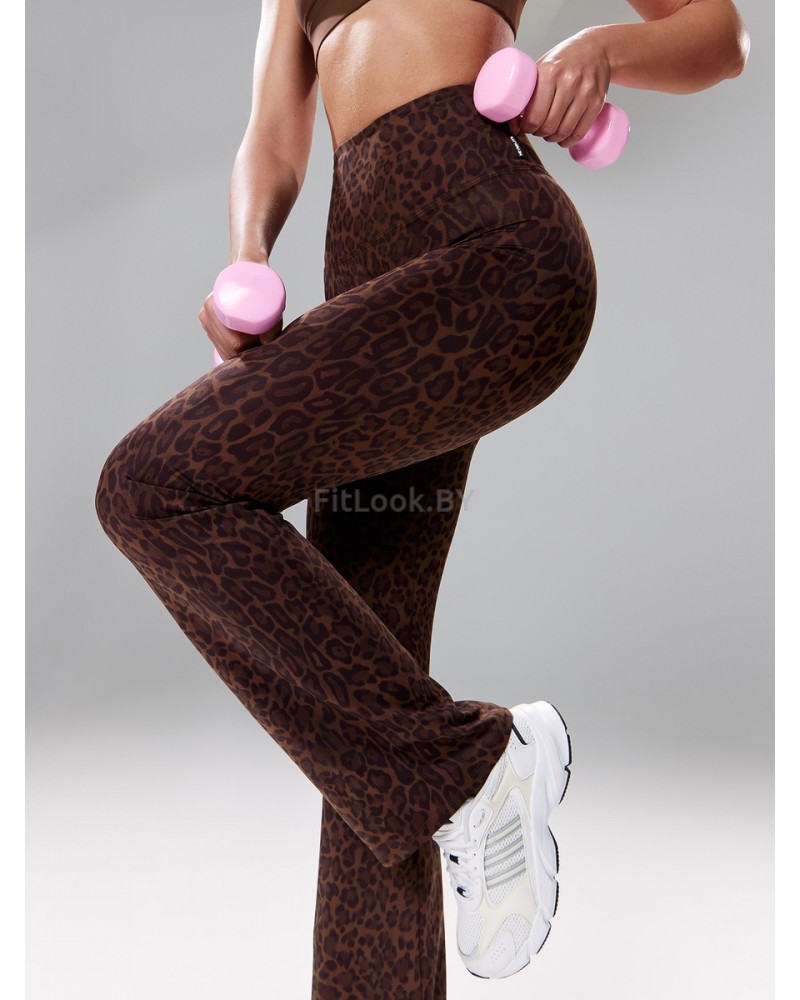 Брюки-клёш Flared Classic Brown Leo