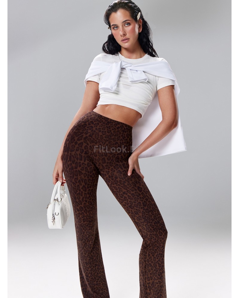 Брюки-клёш Flared Classic Brown Leo