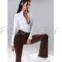 Брюки-клёш Flared Classic Brown Leo