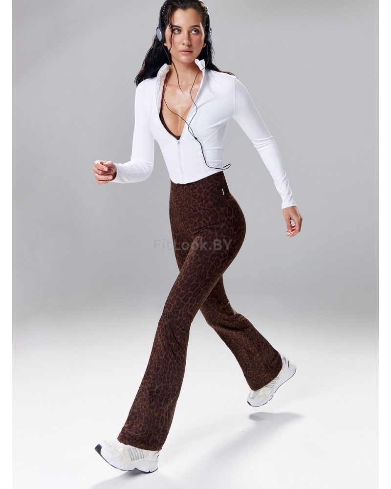 Брюки-клёш Flared Classic Brown Leo