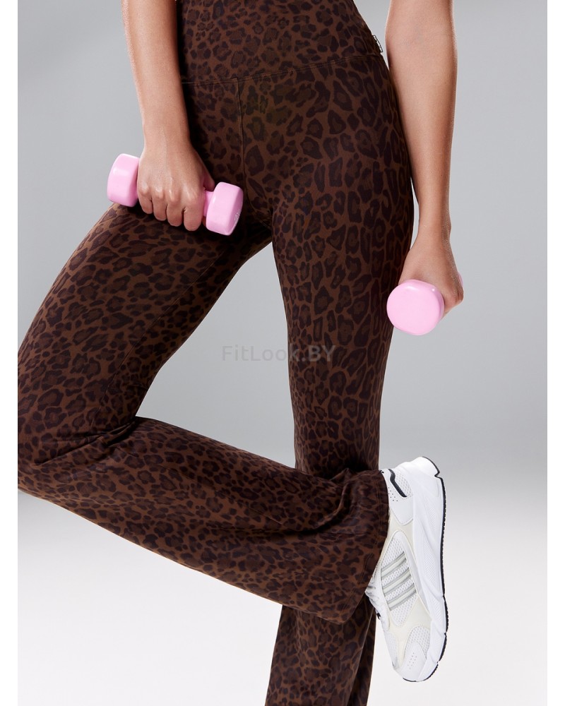 Брюки-клёш Flared Classic Brown Leo