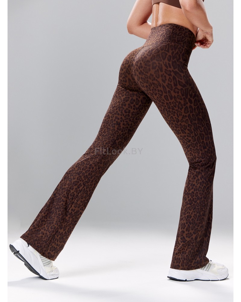 Брюки-клёш Flared Classic Brown Leo