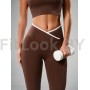 Леггинсы Neverlate Outlined Cross Brown