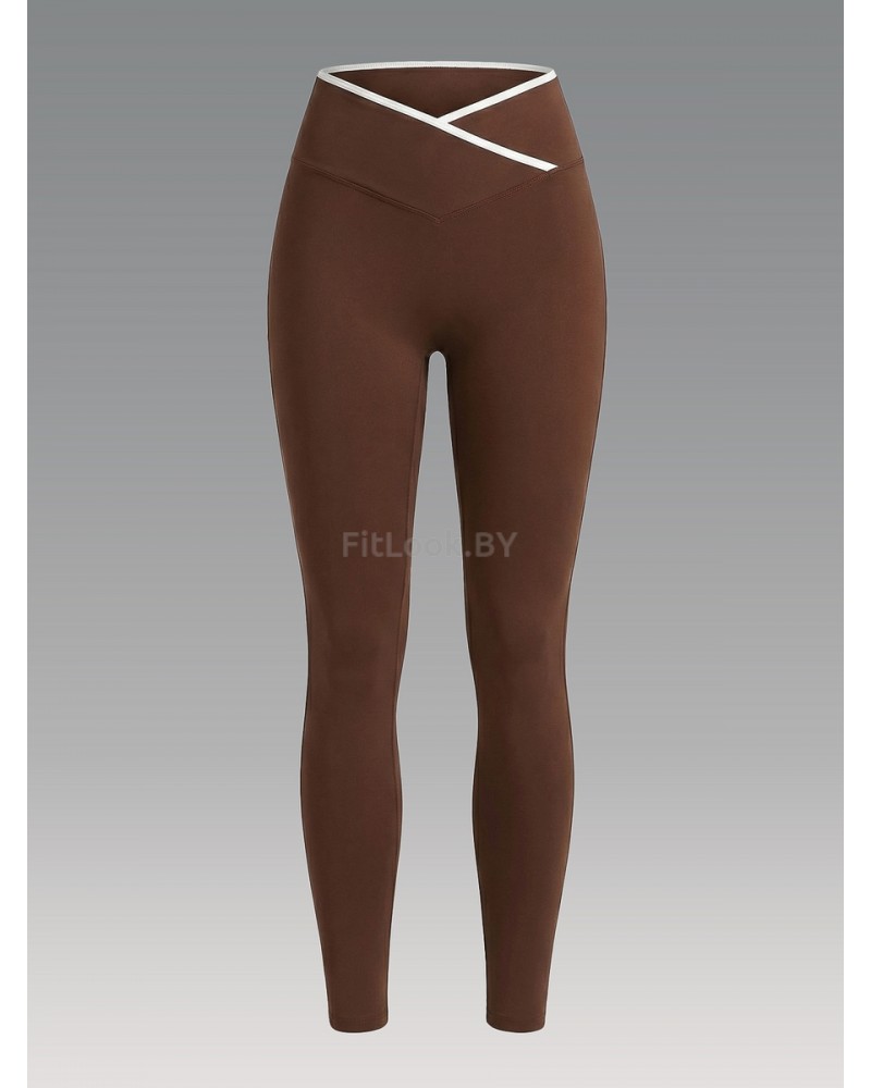 Леггинсы Neverlate Outlined Cross Brown