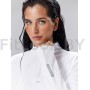 Удлинённый лонгслив на молнии LongZip White