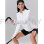 Удлинённый лонгслив на молнии LongZip White