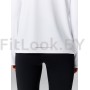 Удлинённый лонгслив на молнии LongZip White