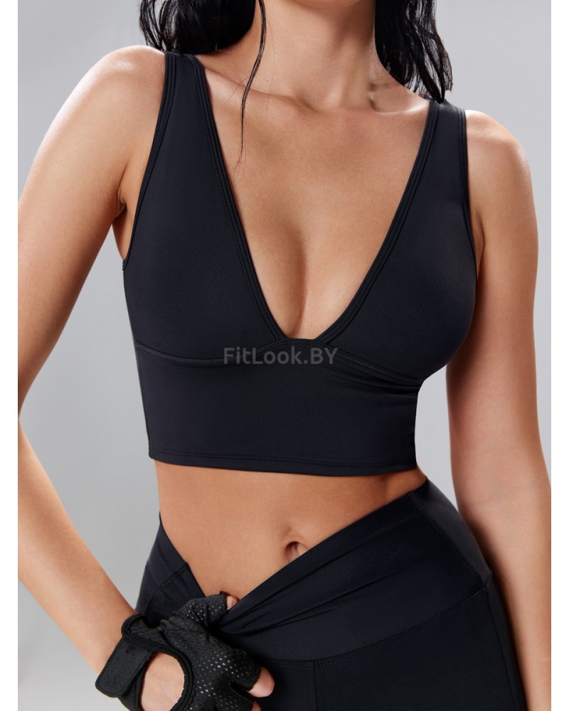 Удлиненный спортивный топ-бра