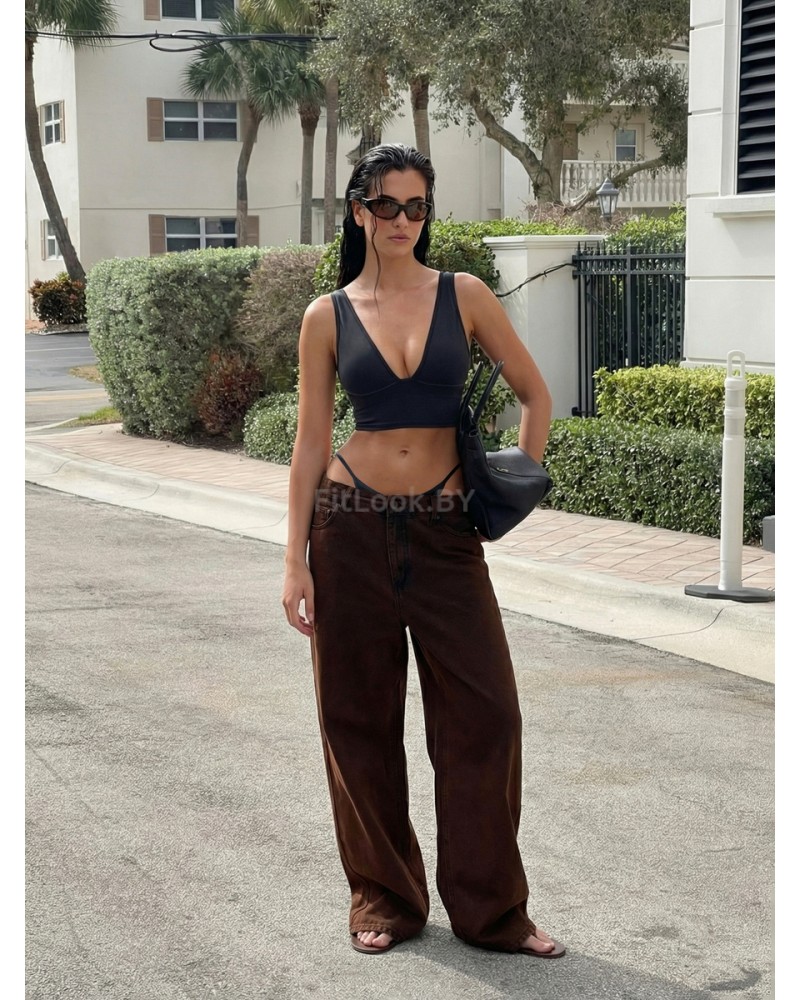 Удлиненный спортивный топ-бра