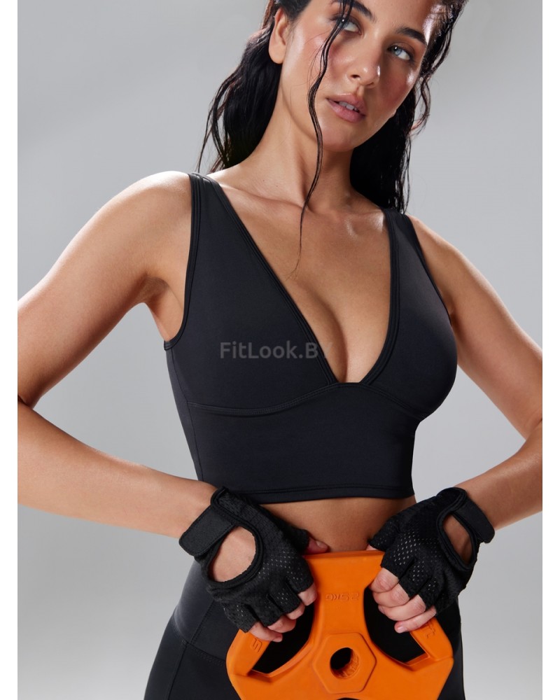 Удлиненный спортивный топ-бра