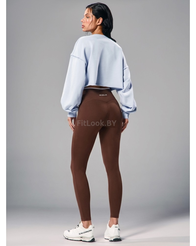 Укороченный свитшот объёмного кроя Crop Blue