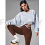 Укороченный свитшот объёмного кроя Crop Blue