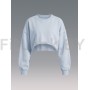 Укороченный свитшот объёмного кроя Crop Blue