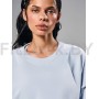 Укороченный свитшот объёмного кроя Crop Blue