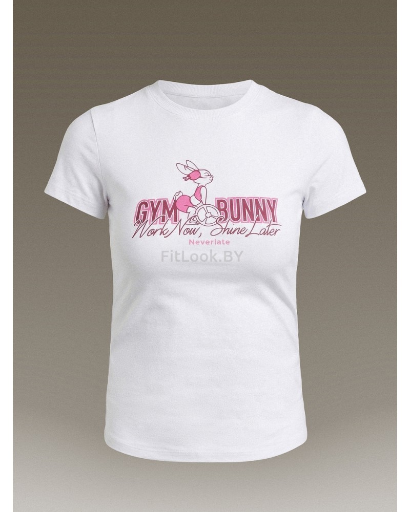 Футболка Neverlate GYM Bunny White