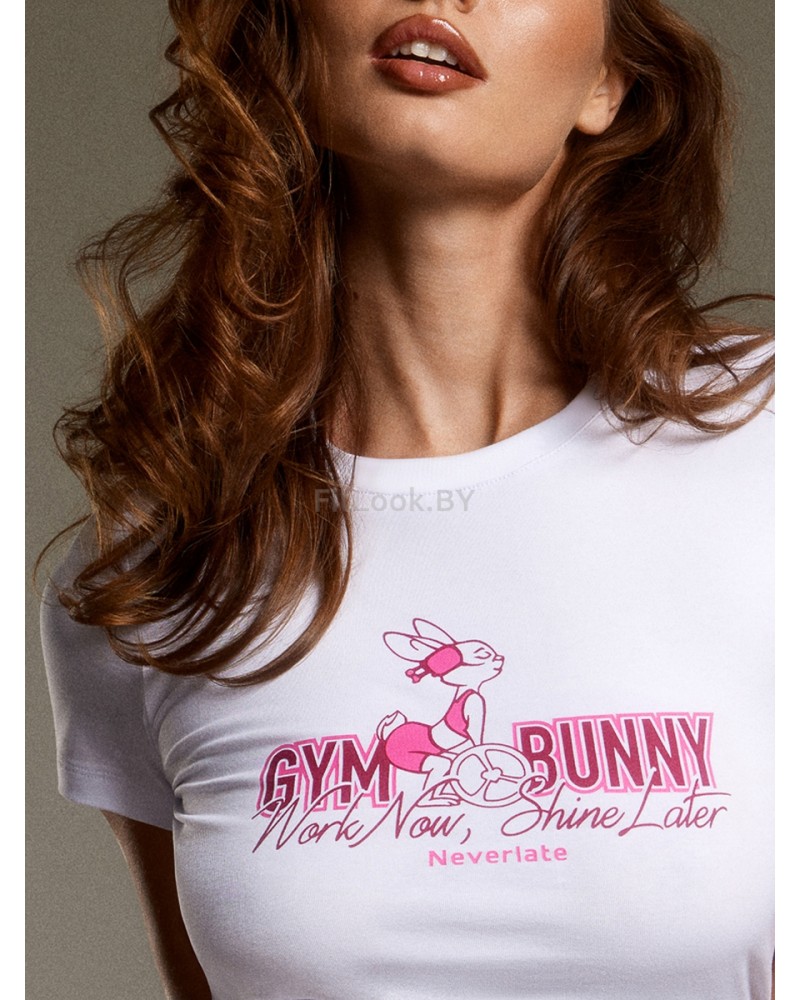 Футболка Neverlate GYM Bunny White