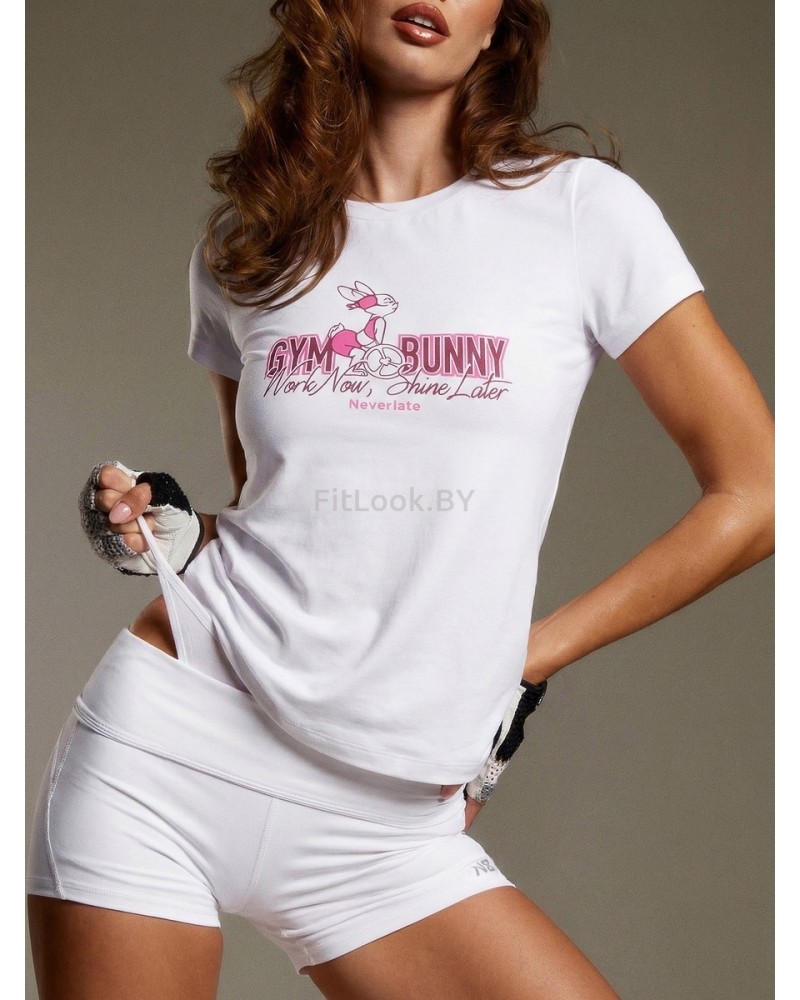 Футболка Neverlate GYM Bunny White