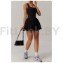 Спортивное платье со встроенными шортами Bubble Flow Black