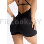 Короткий спортивный комбинезон Drape (Птичка) чёрный