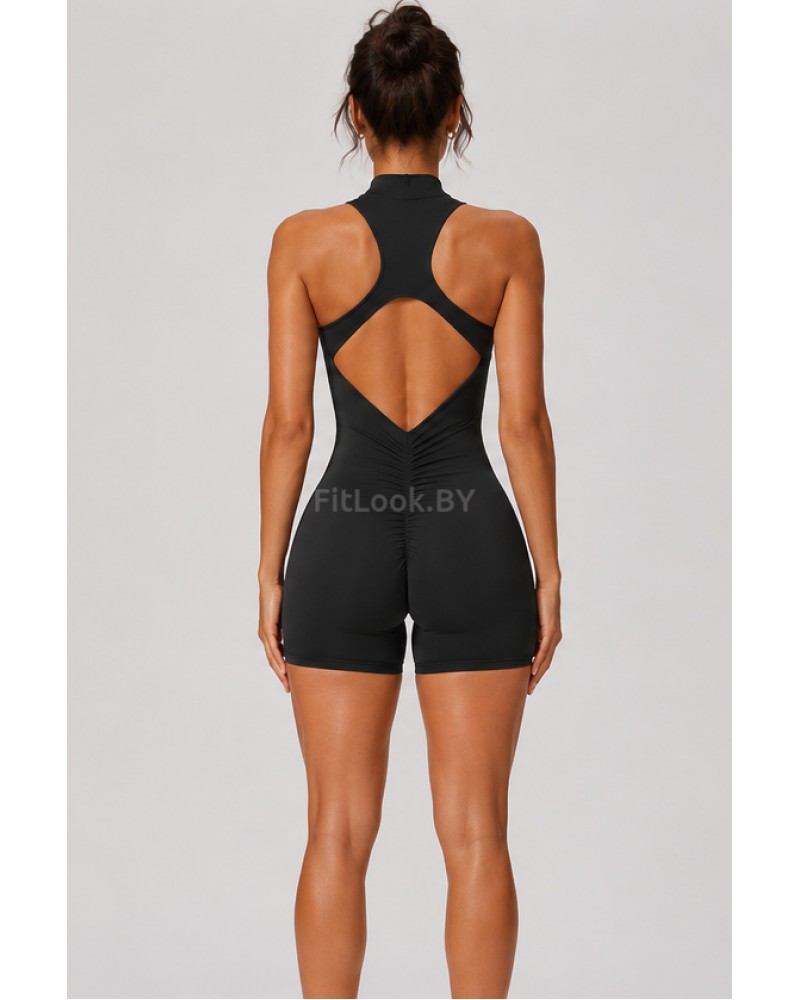 Спортивный комбинезон (ромпер) Zip Active Black