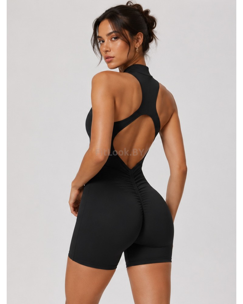 Спортивный комбинезон (ромпер) Zip Active Black